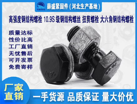滁州_高强度钢结构螺栓 10.9S级钢结构螺丝 扭剪螺栓 大六角钢结构螺栓